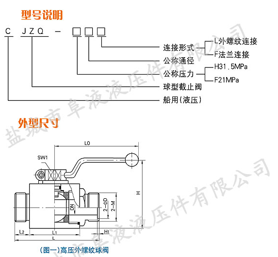 CJZQ型外螺紋高壓球閥